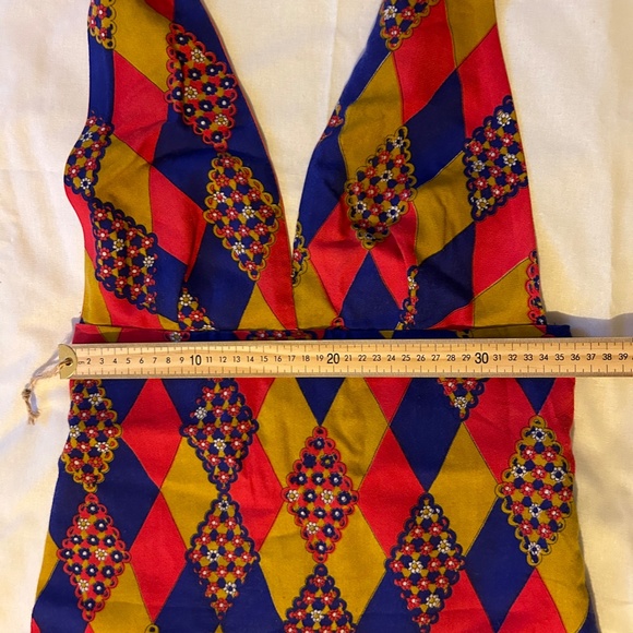 Handmade Vintage Halter Neck Empire Waist Dress 1970's - Picture 8 of 11